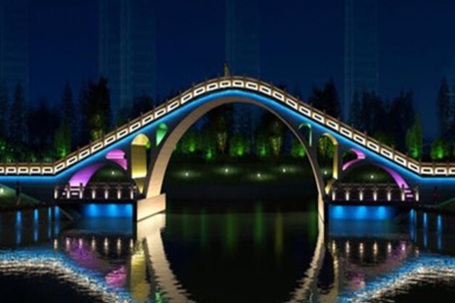 山东滨州公园桥梁亮化